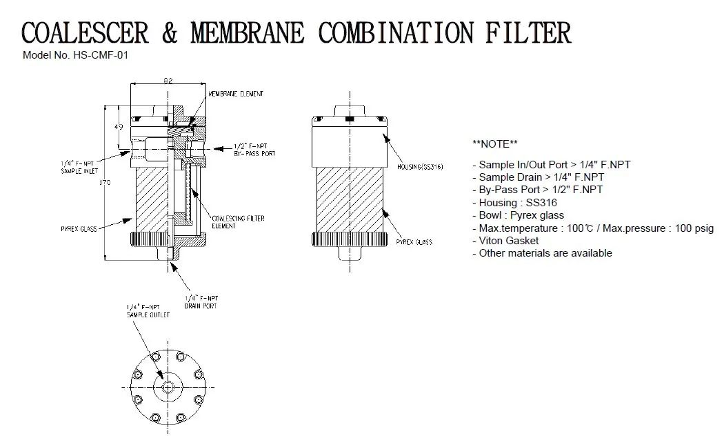 Coalescer & Membrane Combination Filter — 图片 2